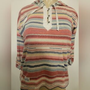 Lauren Ralph Lauren Stripped Hooded Pullover Spring Fall Summer Medium